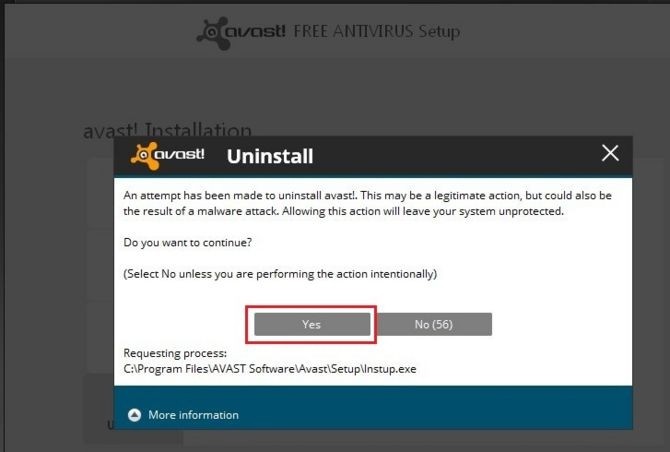 как удалить avast