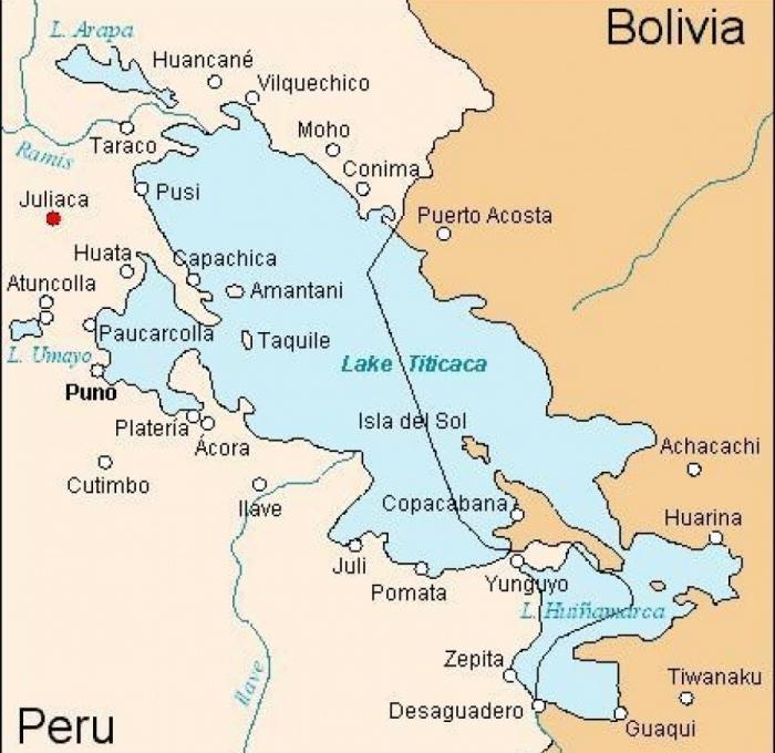 где находится озеро Титикака