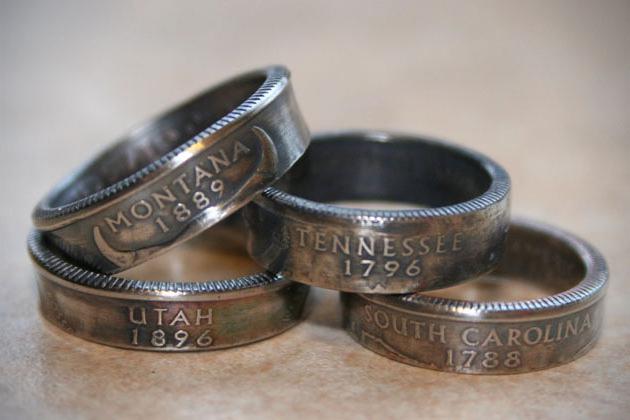 кольцо из монеты 