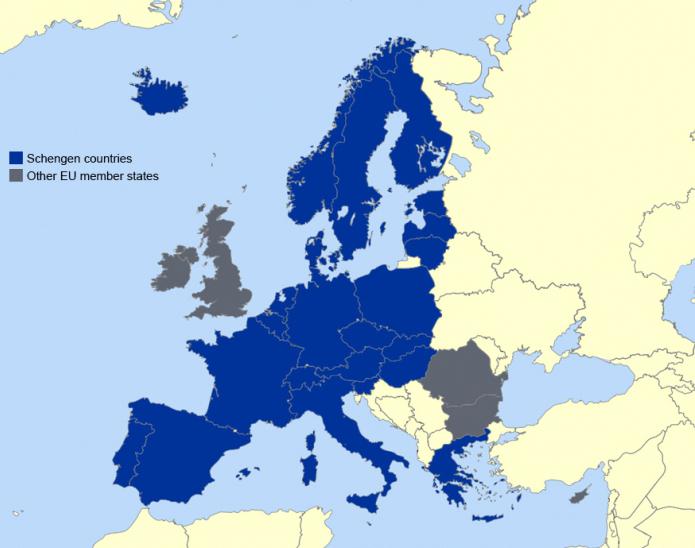 какие страны в шенгенской зоне