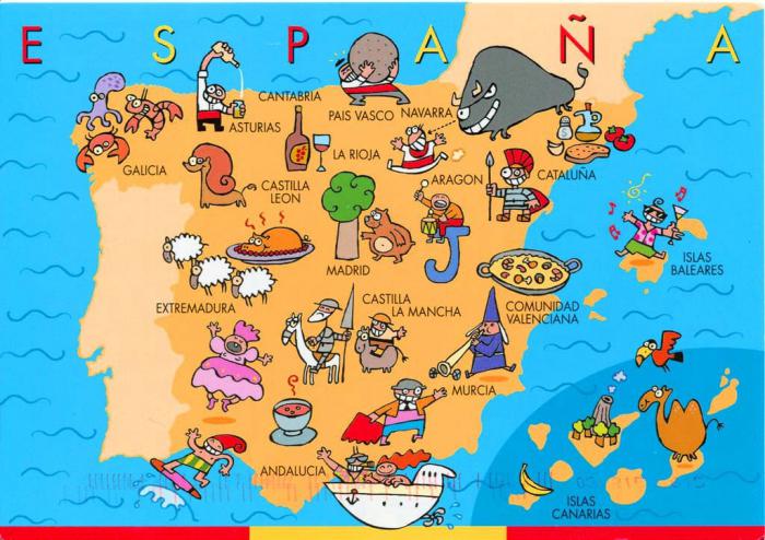 достопримечательности испании на карте