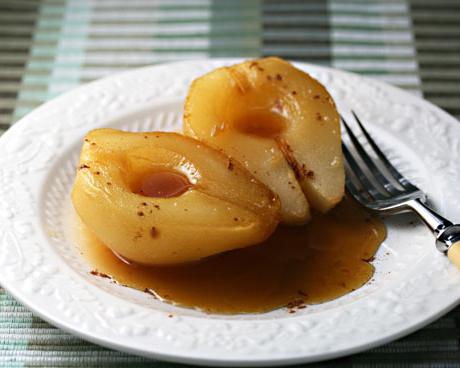 десерт из груши с карамелью