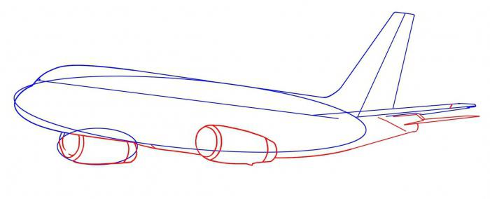 как нарисовать самолет карандашом