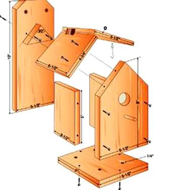 чертеж скворечника 