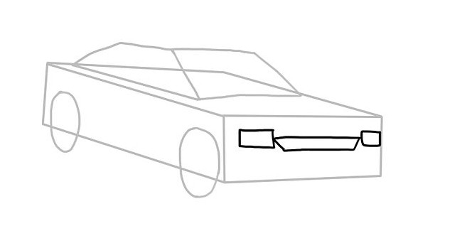 как нарисовать карандашом поэтапно машину 