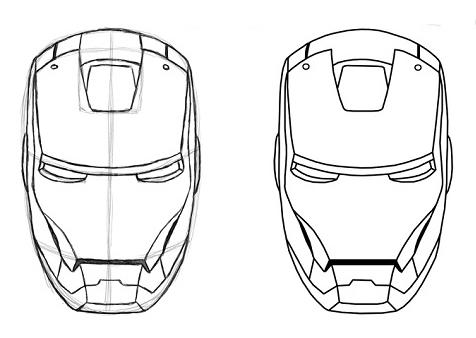нарисовать железного человека 
