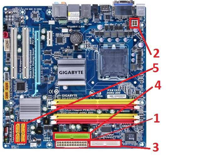 разъем на материнской плате
