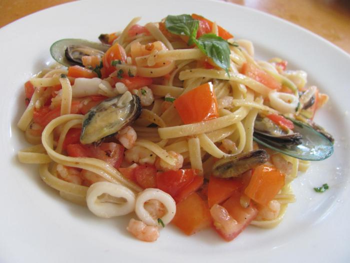 макароны с морепродуктами по итальянски