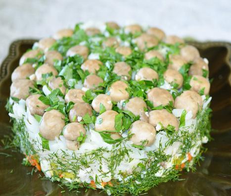 салат из грибов шампиньонов