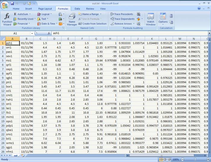 создание таблицы в excel