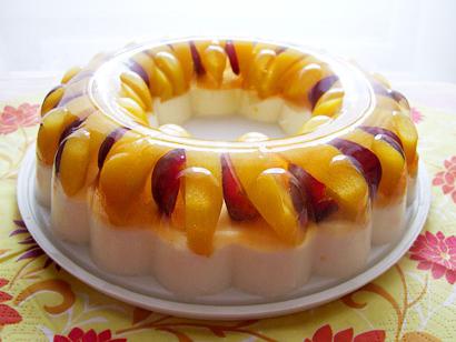 желейный торт с фруктами 