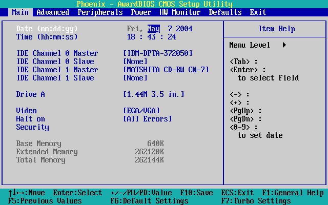 phoenix bios сигналы