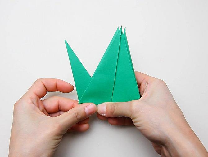 оригами птичка схема 