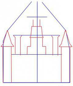 как нарисовать замок поэтапно