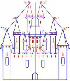 как нарисовать замок поэтапно карандашом