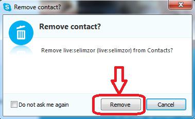 как удалить пользователя в скайпе