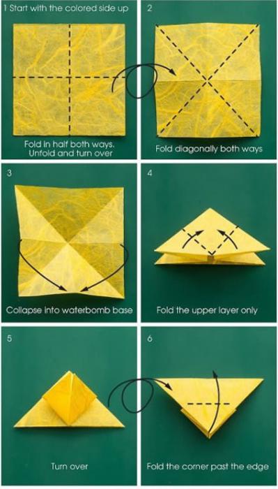 оригами бабочка схема