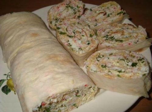 рулет из лаваша с крабовыми палочками калорийность