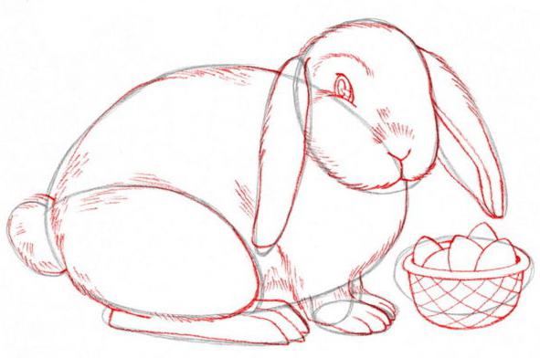 как нарисовать кролика ребенку