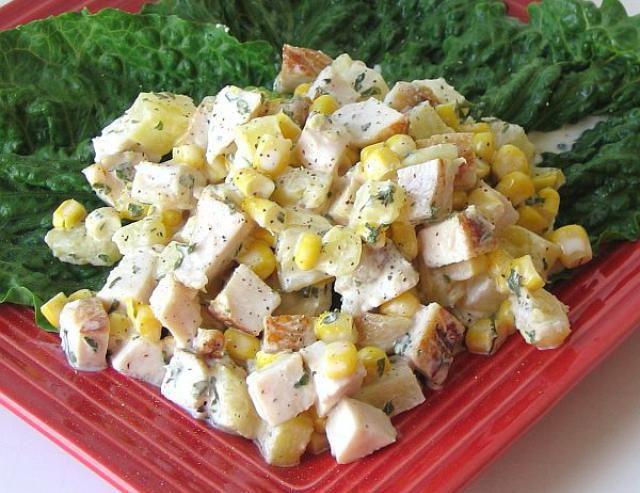 салат вареная курица
