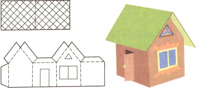Как сделать домик из бумаги или картона