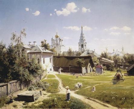 картина Поленова Московский дворик фото