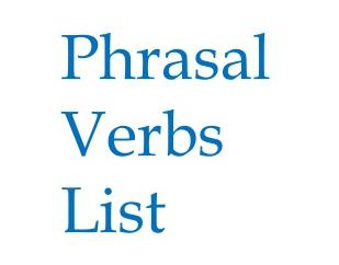 Список фразовых глаголов английского языка