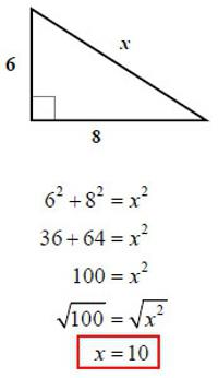 как находить гипотенузу прямоугольного треугольника