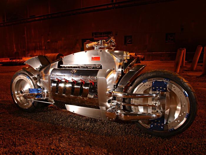 максимальная скорость мотоцикла dodge tomahawk