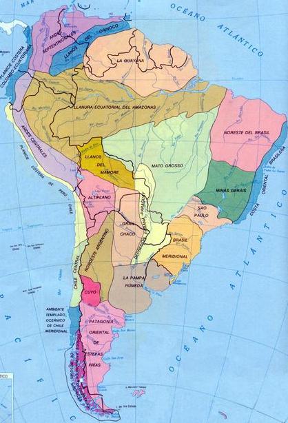 природные зоны Южной Америки таблица