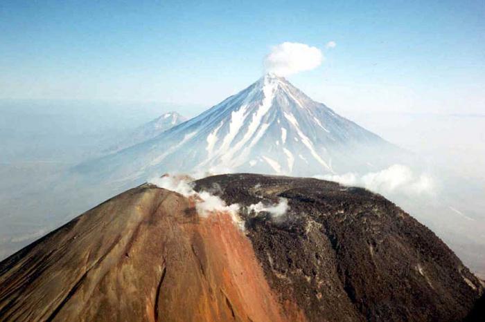 высота вулканов камчатки