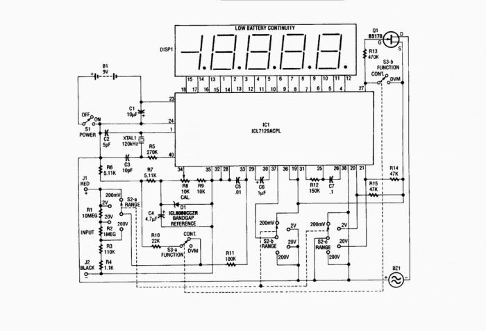 схема цифрового вольтметра 