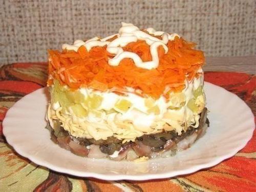 салат лисичка рецепт