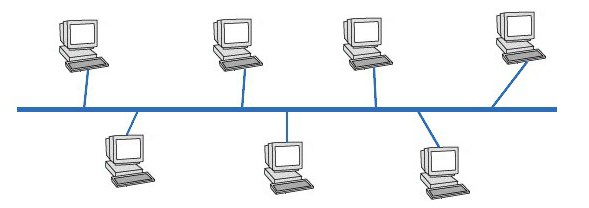 базовые топологии компьютерных сетей