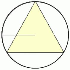 площадь равностороннего треугольника равна