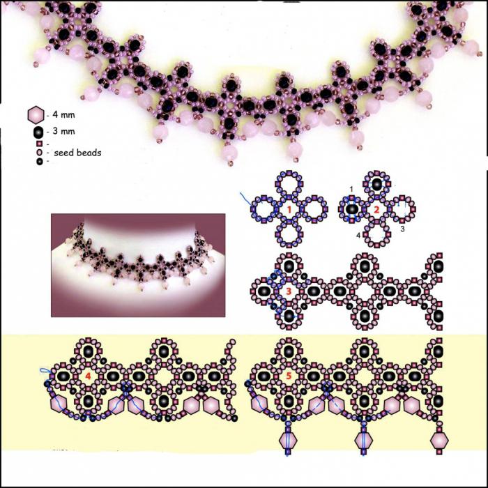 бусы из бисера схемы