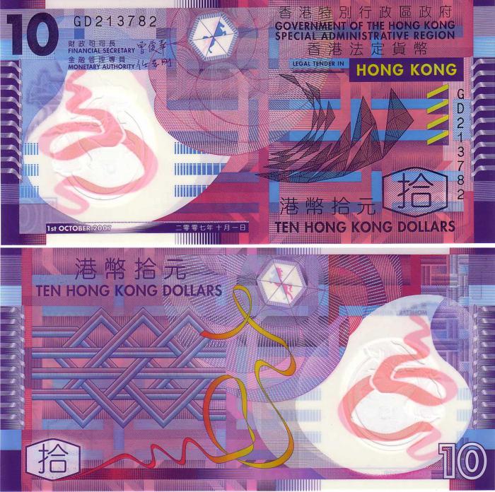 как выглядит гонконгский доллар