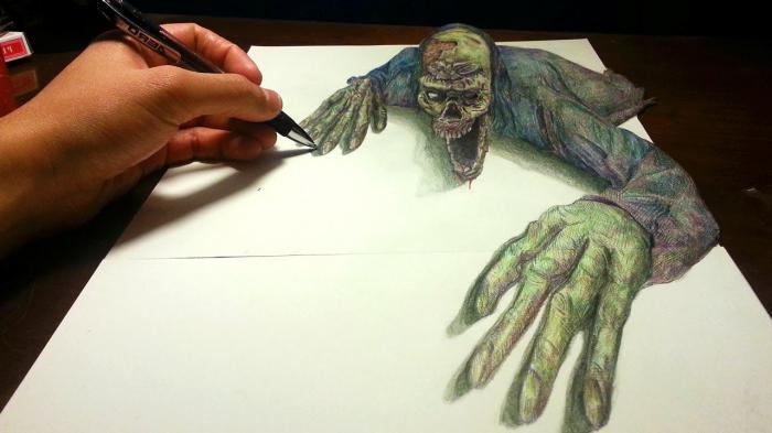 как нарисовать зомби поэтапно