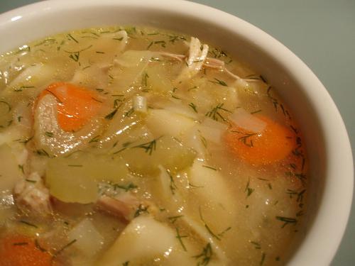 куриный суп с капустой 