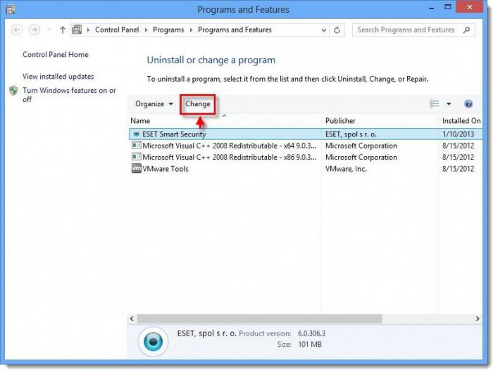 ESET NOD32 удалить полностью