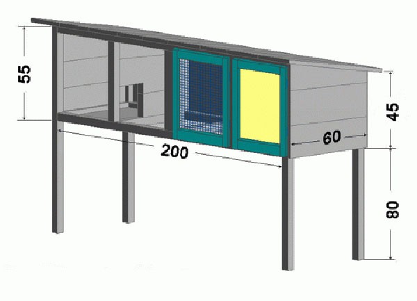 чертеж крольчатника