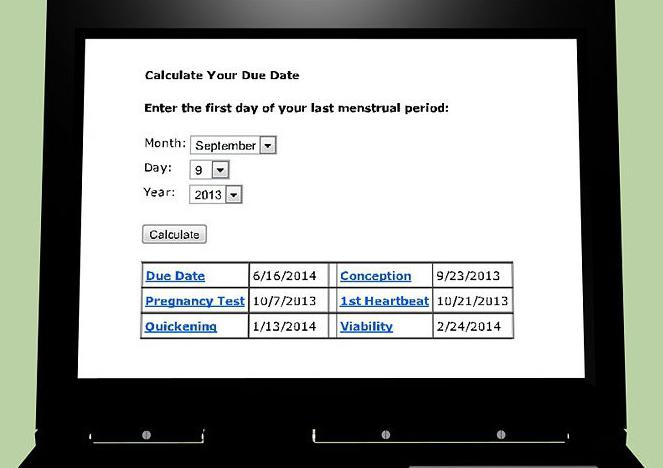 расчет предполагаемой даты родов
