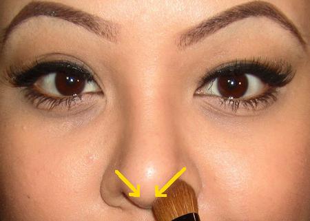 как уменьшить нос с помощью макияжа