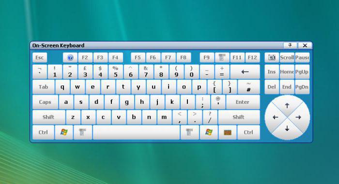 экранная клавиатура на компьютере