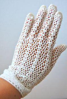 длинные вязаные перчатки без пальцев