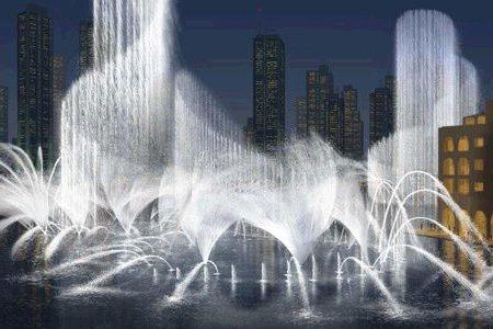 Танцующие и поющие фонтаны в Дубае - восьмое архитектурное чудо света