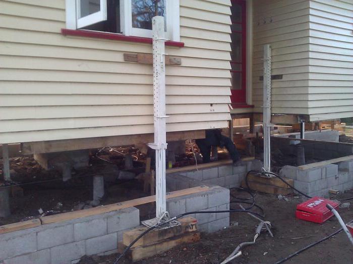 ремонт фундамента деревянного дома