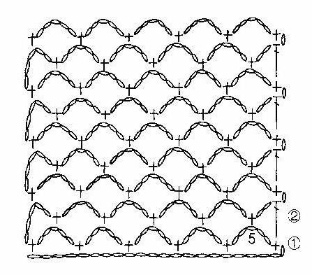кофта сетка крючком схема