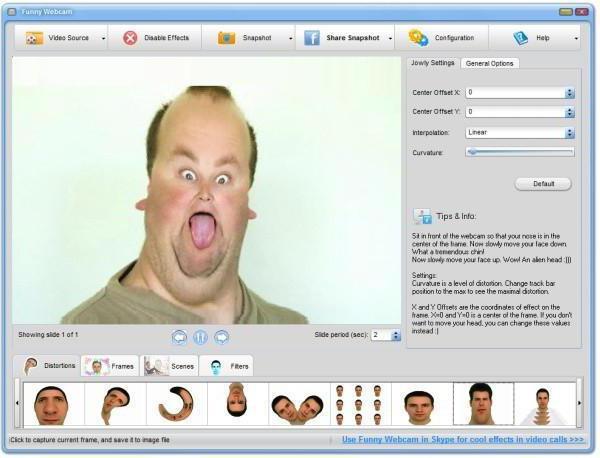 программа для веб камеры искажение лица
