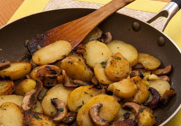 сколько калорий в картошке с грибами